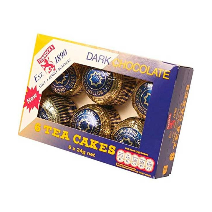 Tunnocks Dark Chocolate Teacakes 6 Pack - 144 g