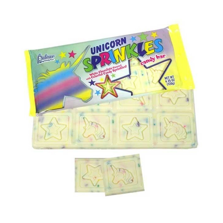Unicorn Sprinkles White Candy Bar 120 g