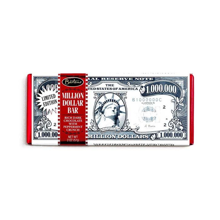 Million Dollar DARK Peppermint Chocolate Bar 57 g