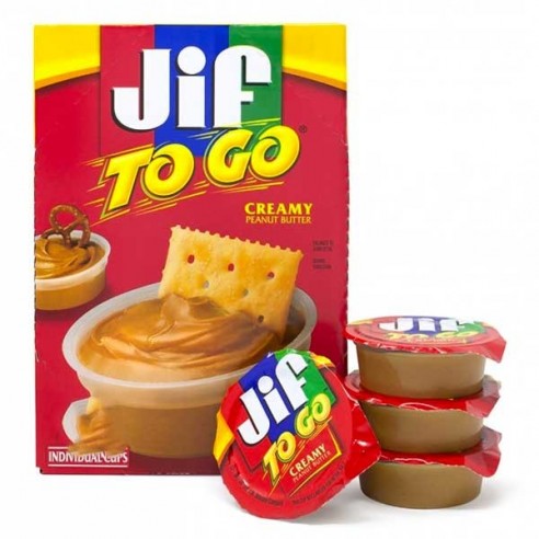 Jif To Go Creamy Peanut Butter Cups 8 Pack - 344 g