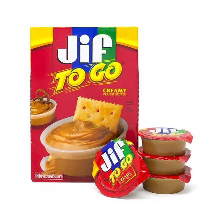 Jif To Go Creamy Peanut Butter Cups 8 Pack - 344 g