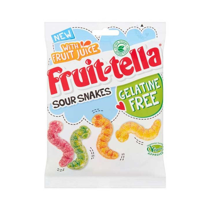 Fruittella Sour Snakes Gelatine Free 100 g