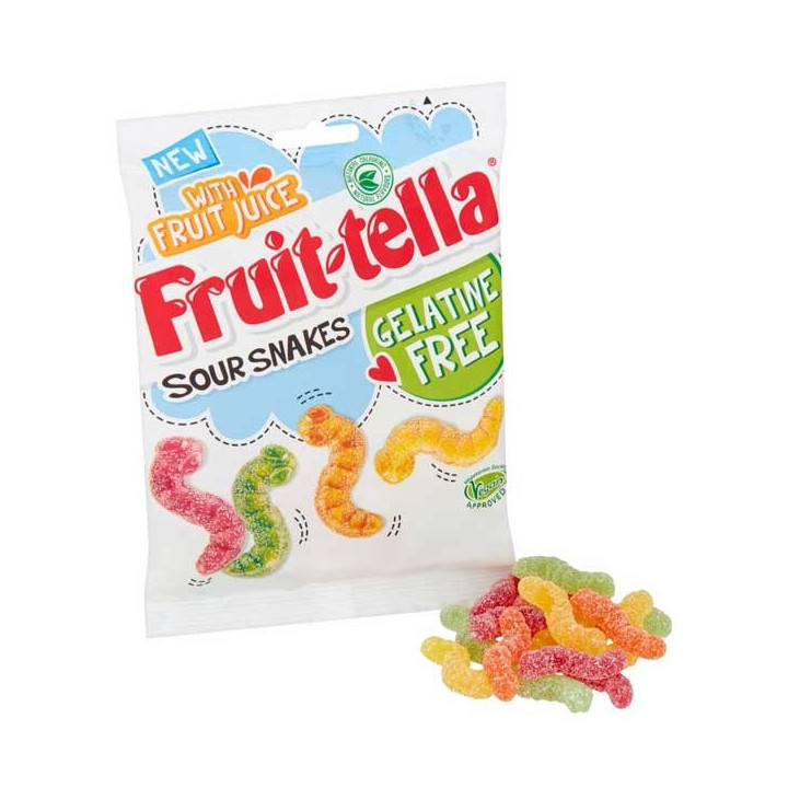 Fruittella Sour Snakes Gelatine Free 100 g