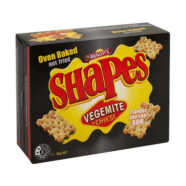 Arnott's Shapes Vegemite & Cheese 165 g