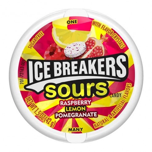 Ice Breakers Sours Raspberry Lemon Pomegranate 42 g