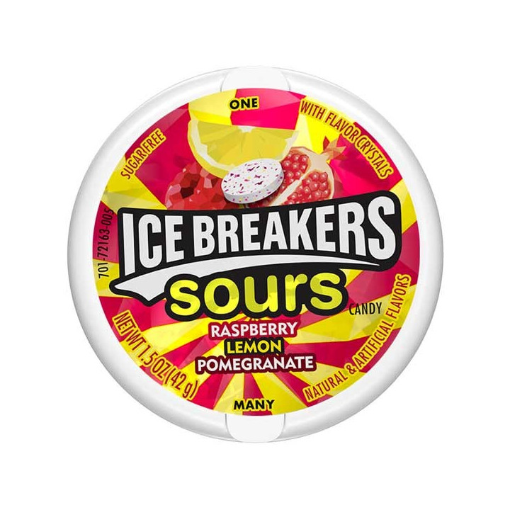 Ice Breakers Sours Raspberry Lemon Pomegranate 42 g