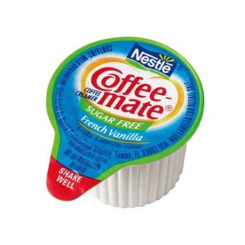 Coffee Mate Sugar Free French Vanilla Liquid Creamer Singles 50 Pack - 550 mL