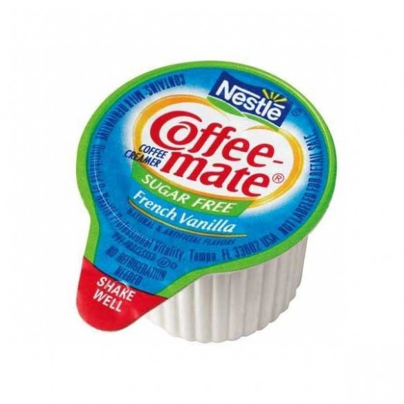Coffee Mate Sugar Free French Vanilla Liquid Creamer Singles 50 Pack - 550 mL