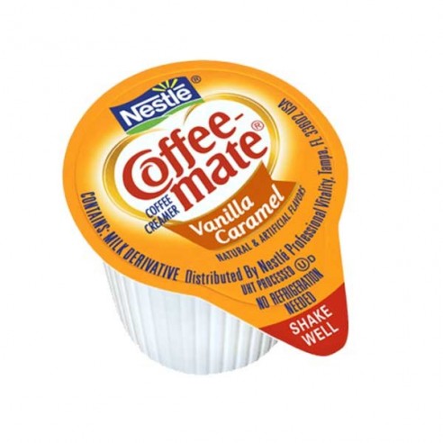 Coffee Mate Vanilla Caramel Creme Liquid Creamer Singles 50 Pack - 550 mL