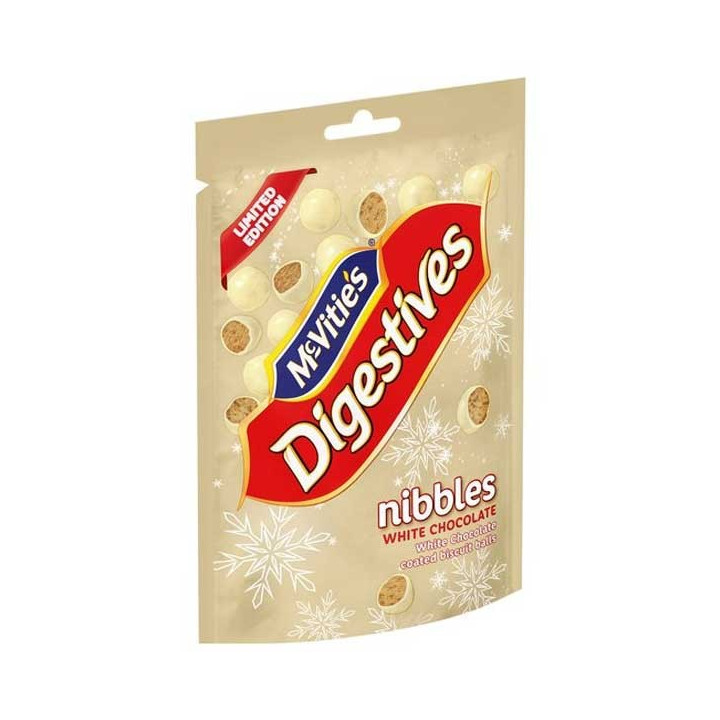 McVitie's Nibbles White Chocolate Digestives Bites 120 g