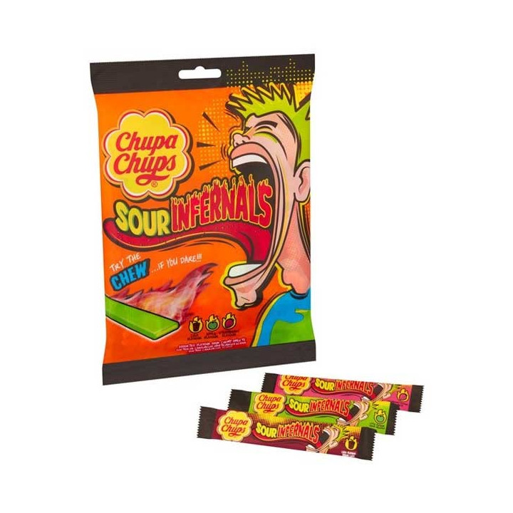 Chupa Chups Sour Infernals Chew 120 g