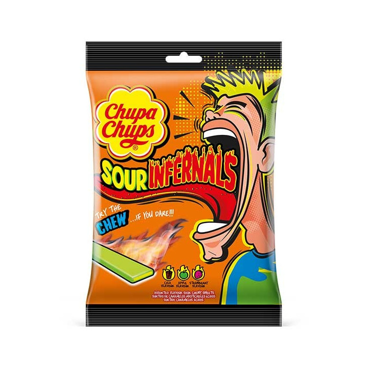 Chupa Chups Sour Infernals Chew 120 g