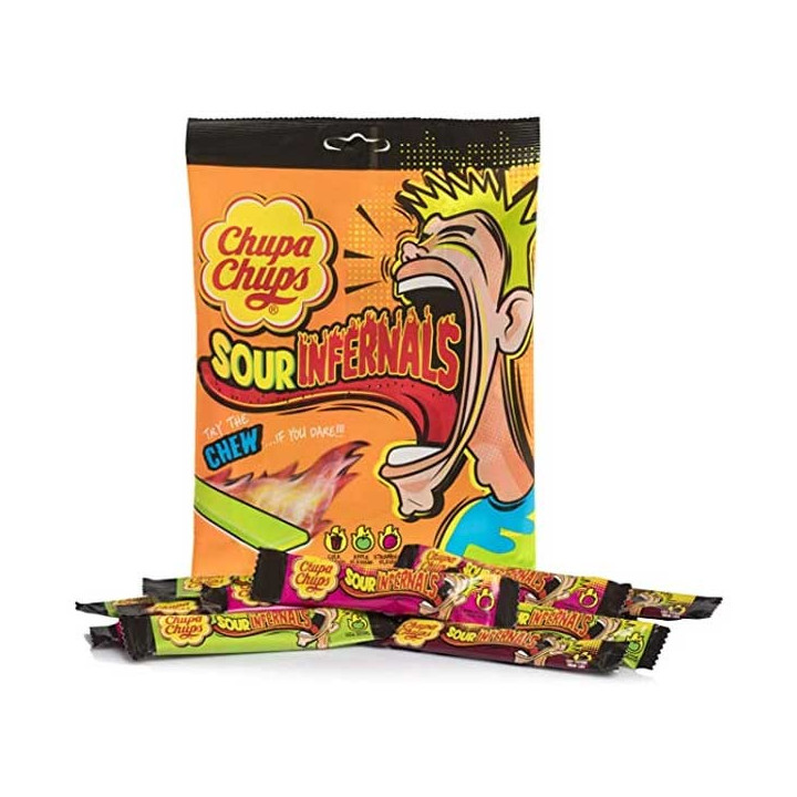 Chupa Chups Sour Infernals Chew 120 g