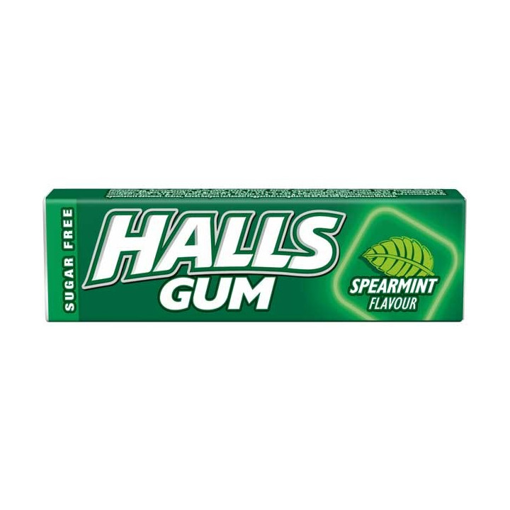 Halls Gum Spearmint 14 g