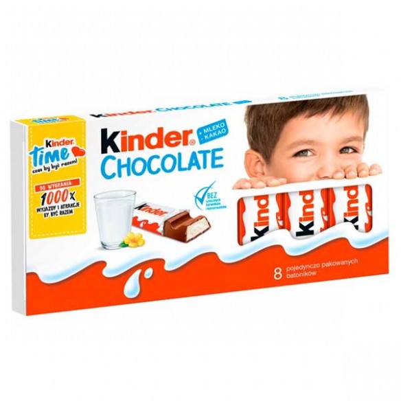 Kinder Chocolate Maxi Bar 8 Pack - 100 g