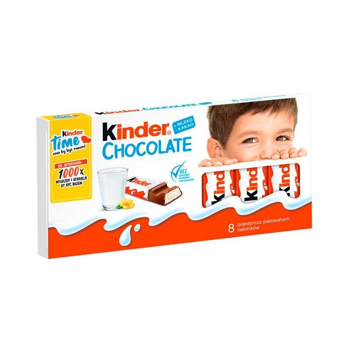 Kinder Chocolate Maxi Bar 8 Pack - 100 g