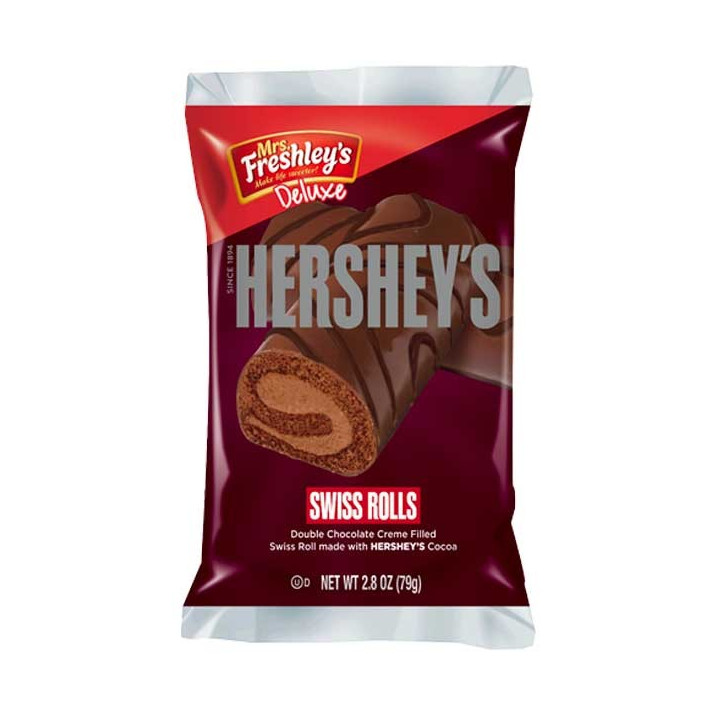 Mrs Freshley's Deluxe Hershey's Swiss Rolls 2 Pack - 79 g
