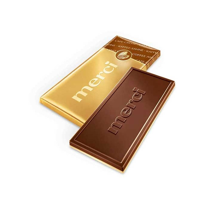 Merci Coffee & Cream Chocolate Block 4 Bars - 100 g