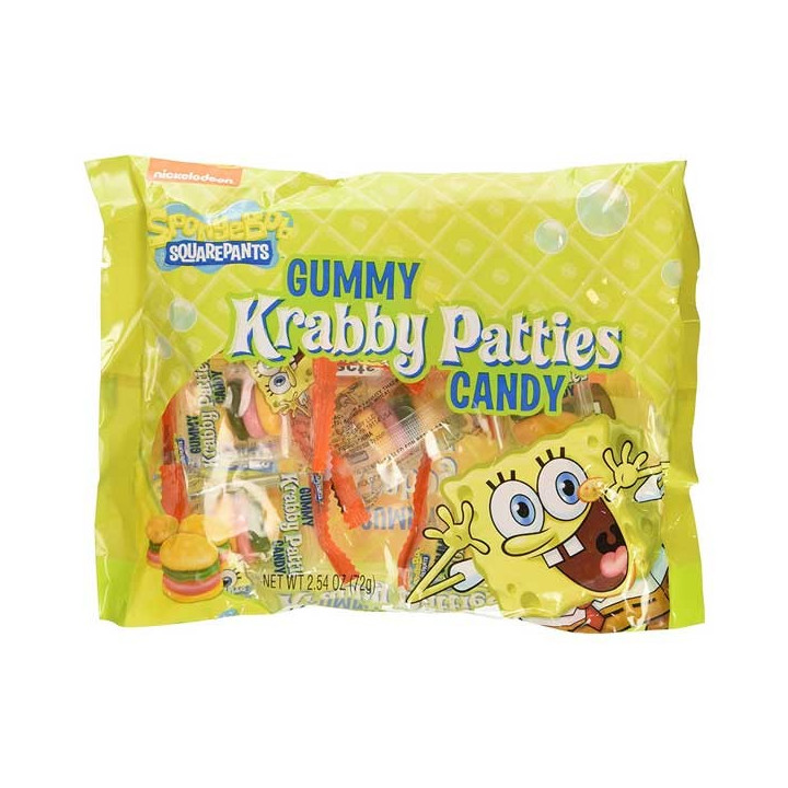 Spongebob Squarepants Gummy Krabby Candy 8 Pack - 72 g