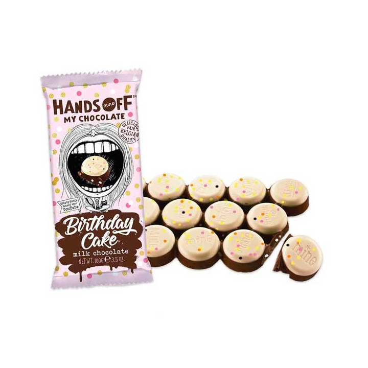 Hands Off My Chocolate Birthday Cake White & Milk Chocolate 100 g