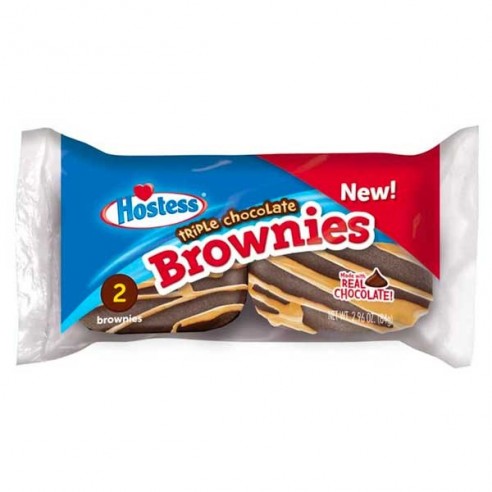 Hostess Triple Chocolate Brownies 2 Pack - 84 g