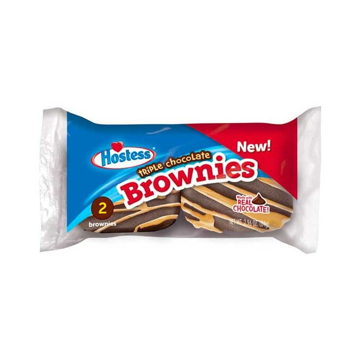 Hostess Triple Chocolate Brownies 2 Pack - 84 g