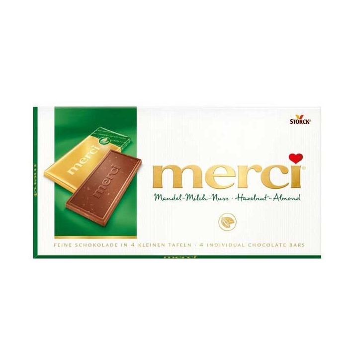 Merci Hazelnut Almond Chocolate Block