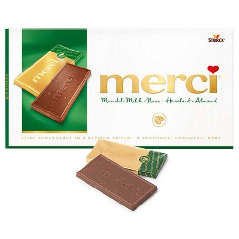 Merci Hazelnut Almond Chocolate Block