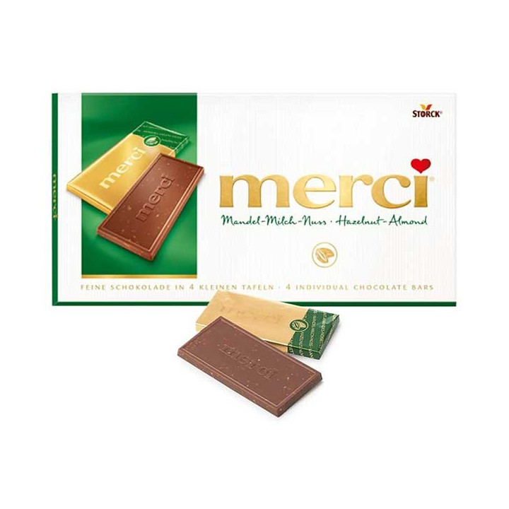 Merci Hazelnut Almond Chocolate Block
