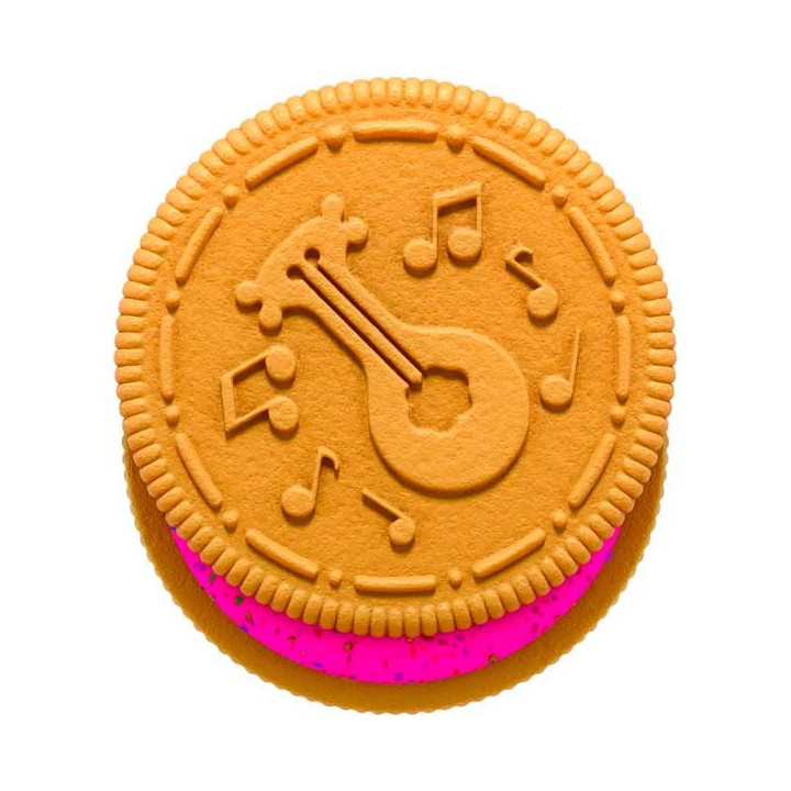 Oreo Trolls Pink Colored Creme With Glitter