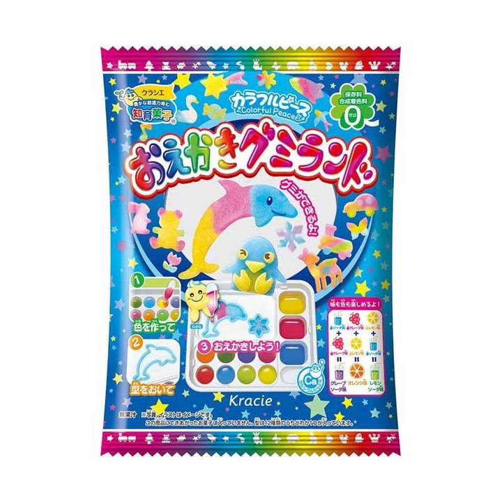 Kracie Colorful Peace Oekaki Gummi Land DIY Candy Kit 27 g