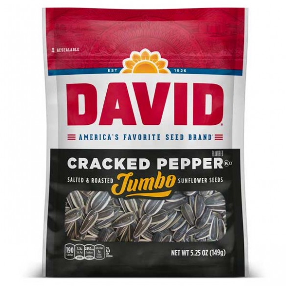 DAVID Cracked Pepper Jumbo Sunflower Seeds