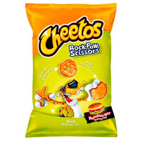 Cheetos Crunchy Hamburger Rock Paw Scissors