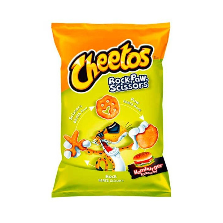 Cheetos Crunchy Hamburger Rock Paw Scissors