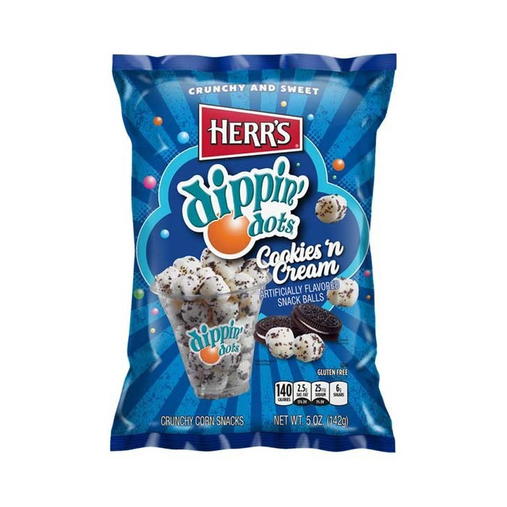 Herr's Dippin Dots Cookies & Cream Snack Balls