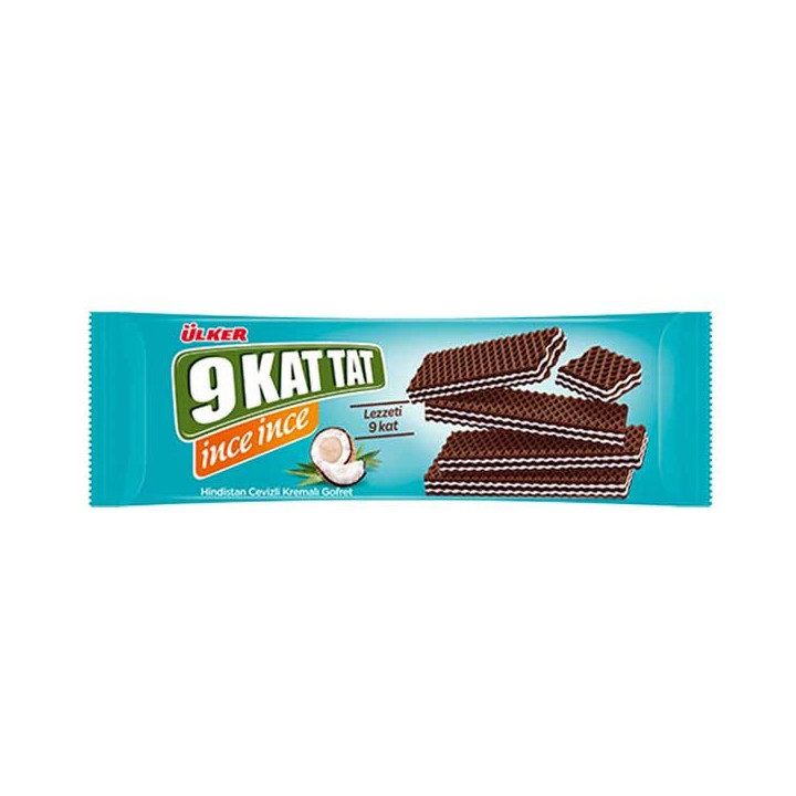 Ulker 9 Kat Tat Ince Chocolate Coconut Wafer