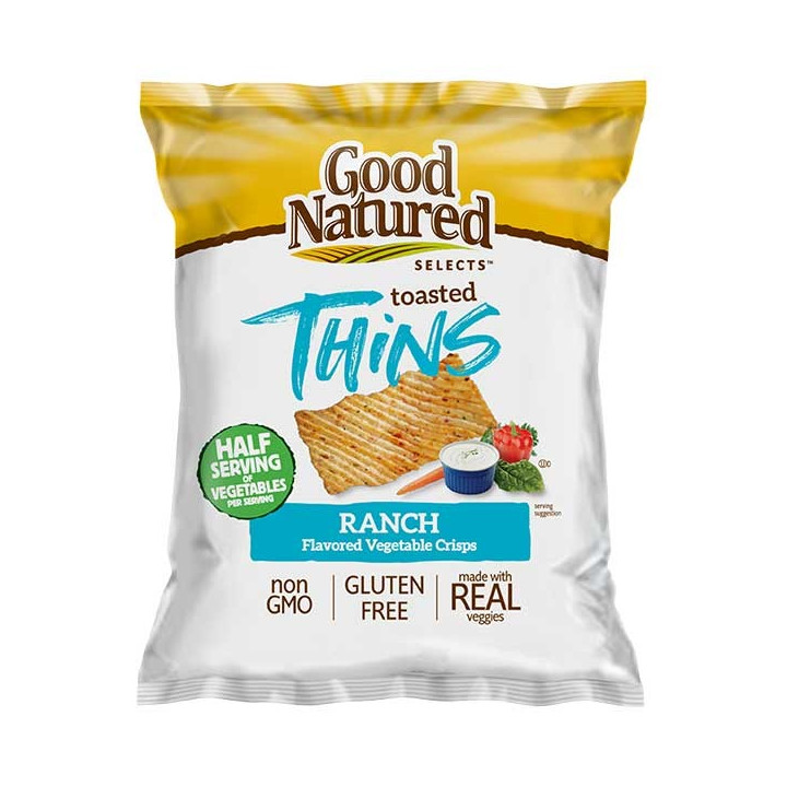 Herr's Good Natured Ranch Flavoured Vegetable Crisps Selects Toasted Thins