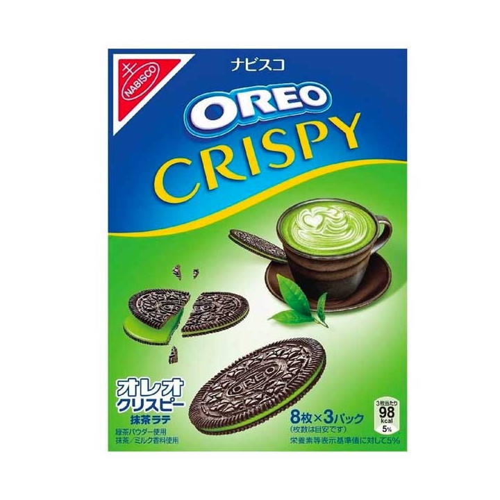 Oreo Crispy Matcha Roll Cake