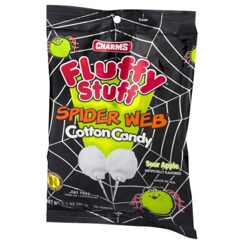 Charms Fluffy Stuff Spider Web Cotton Candy