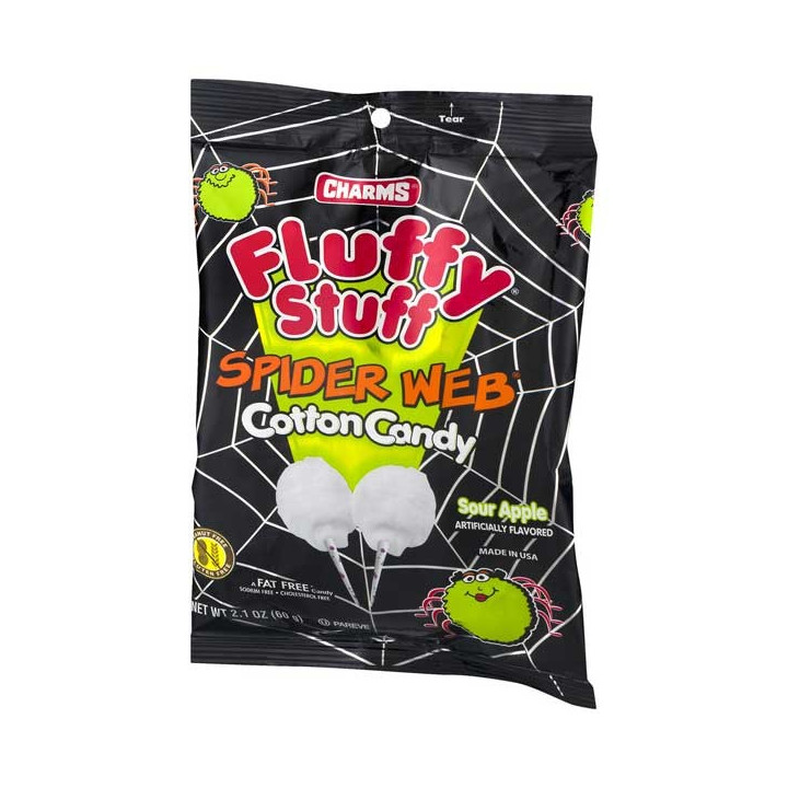 Charms Fluffy Stuff Spider Web Cotton Candy